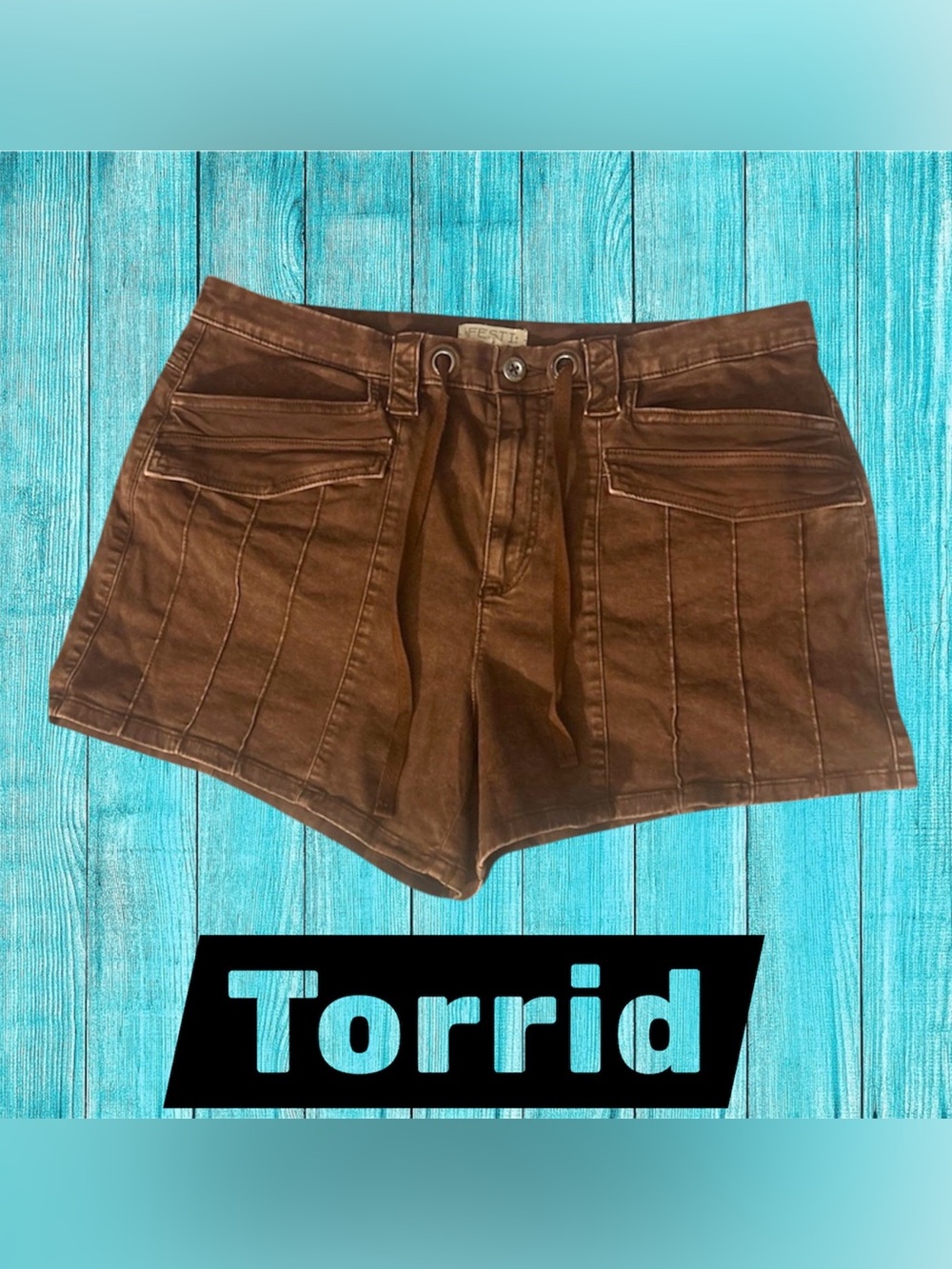 Torrid Festi High-Rise Utility Short Sz 14 in Rust Color